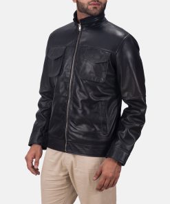 Alternative view of Mens Maurice Black Leather Jacket